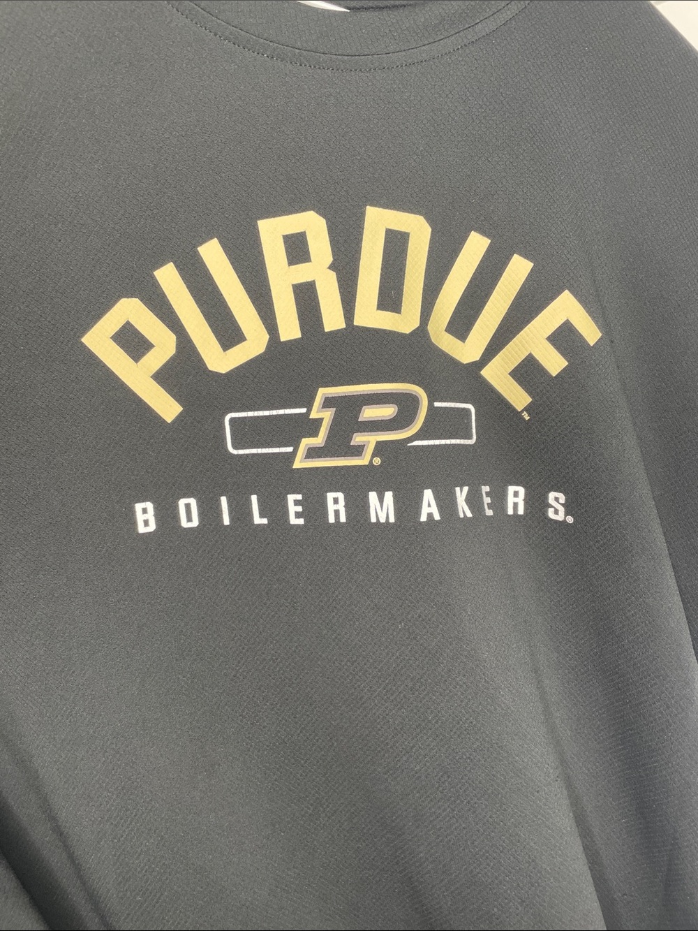 Knights Apparel Purdue Black T‑Shirt with Gold Logo. Very nice Perdue tee.